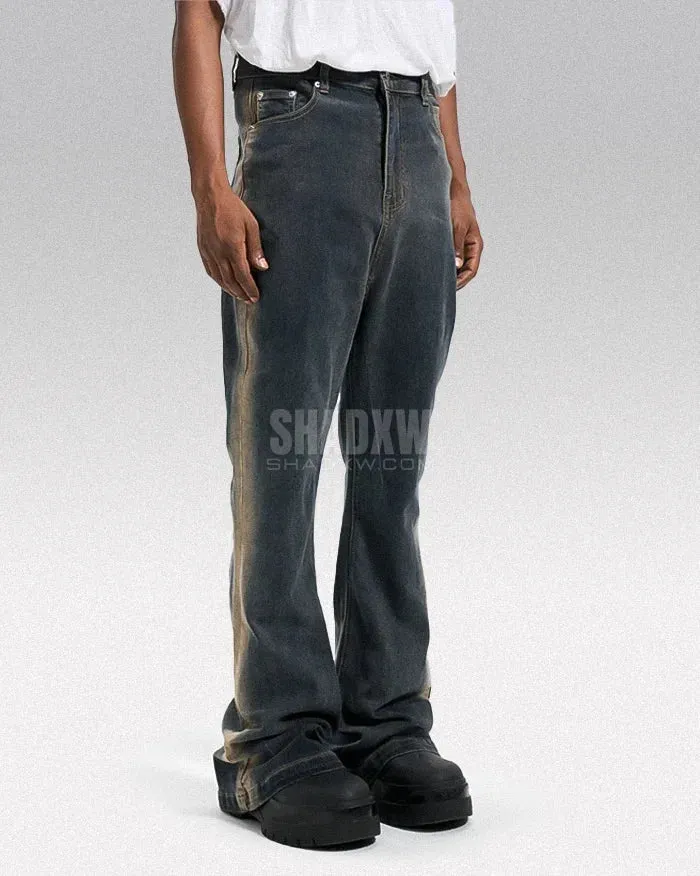 Y2K Mens Elephant Bell Bottom Jeans